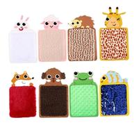 Grtheenumb Sensory Board|8PCS Sensory Mats Set Soft Animal Toys with Different Textures Engaging Stress Relief and Focus Board for Development