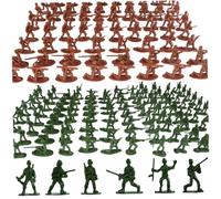 Grtheenumb Soldier Action Figures, 200Pcs Plastic Army Men 12 Models Mixed Toy Soldiers Imaginative Play Army Men Action Figures for Kids 3 Years Up