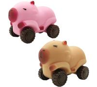 Grtheenumb Squeeze Toys Car for Kids, Cute Animal Shaped Stress Squeeze Toy with Wheels, Stretchy Sensory Anxiety Relief Toys for Party Favor, School Rewards, Brown Anxiety Relief