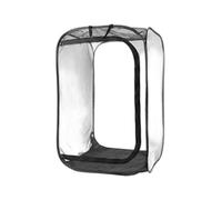 Grtheenumb Stick Insect Enclosure & Butterfly Cage, Collapsible Insect Habitat with Zipper & Handle, 15.8x15.8x23.6 Inch Black Mesh Terrarium for Raising Butterflies, Stick Insects