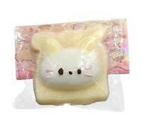 Grtheenumb Stress Balls Cute Cat Toast 3.4x3.2x1.2 Squish Balls Soft Rubber Stress Toys Anxiety Relief Toys Detachable Slow Rise Ball for Kids & Adults For Adults