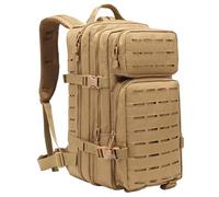 Grtheenumb Survival Backpack|Tacticals Backpack for Men Molle System Survival Water-Resistant Multifunctional Hunting Bag for Travel Camping Hiking Sports, Khaki