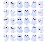Grtheenumb Tiny Resin Figures, 30PCS Mini Ghost Figurines 6 Styles Glow in the Dark Halloween Mini Figures Resin Tiny for Micro Landscape Fairy Garden Dollhouse Home Decoration