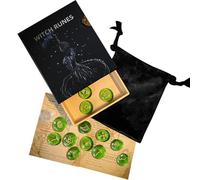 Grtheenumb Witchcraft Supplies, Runes Set 13Pcs Rune Stones with Guide Book & Velvet Pouch Witchcraft Supplies Divination Tools for Beginners and Experienced Users