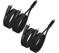 Grtoeud USB-C 2 in 1 Cable 4FT, USB-C to Dual Type-C Charging Cord Black