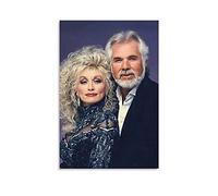 GRTOHY Canvas Pictures Rock Singer Dolly Parton and Kenny Rogers Music Coolrs Decorative Canvas Wall Art Living Room Poster Bedroom No Frame (60 x 90 cm, No Frame)