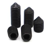 Grub Screw Cone Point, 10pcs M2.5 M3 M4 M5 M6 M8 M10 Black Grade 12.9 Steel Hex Hexagon Socket Cone Point Grub Set Screw Tapered End Bolt(5mm,M3 10pcs)