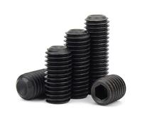 Grub Screws For Door Handles,Hex Socket Cup Point Grub Screws,M3 M4 M5 M6 M7 M8 M10 M12 Fine Thread DIN916 Black 12.9 Steel Hex Hexagon Socket Allen Cup Point Grub Headless Bolt Set Screw(M8x1x6)