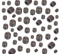 Grub Screws Metric Thread (Mixed 40 PACK) Grade 45H High Tensile Steel (10) x M3,M4,M5 & M6 x 8mm Cup Point Allen Key Socket Grub Screw Free UK Delivery