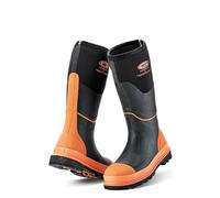 Grubs Ceramic 5.0 Full Safety Wellington Boots - Orange/Black, Size 12