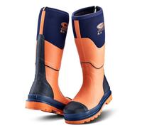 Grubs Ceramic 5.0 S5 Rubber Safety Non Metallic Waterproof Boots Welllies (Orange, UK Footwear Size System, Adult, Men, Numeric, Medium, 7)