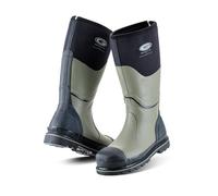 Grubs Ceramic 5.0 Full Safety Wellington Boots - Black/Grey, Size 10