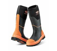 Grubs Ceramic 5.0 Full Safety Wellington Boots Orange/Black, Size 10 | Charlies