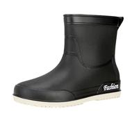 Grubs Wellies Women Womens Waterproof Boots Ladies Garden Shoes Rain Boots for Women Lace Fashionable Non Slip Mid High Rain Girls Chickens(Black,5)