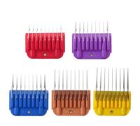 GruDawu 5 Pcs Stainless Steel Pet Clipper Guide Comb Kit for Andis Oster A5 Wahl KM10 Series Clipper Detachable Blade