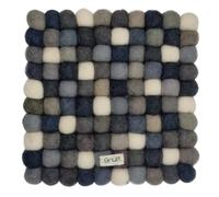Grült Home Trivet - Felt Trivet for Cups, Pots, Pans and Cups, Hand-Felted in Nepal (Grey, Square 20 cm)