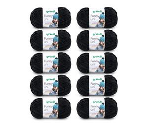 Gründl 3442/17 Funny Plain Cotton Cover 100% Polyester - Black, 47, 50 x 40 x 10 cm