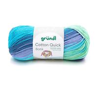 Gründl 4921-01 Cotton Quick Batik Yarn - Light Blue/Purple/Apple Green - 60 m
