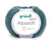 Gründl Alpaca Wool with Colour Gradient, Crochet Wool, Knitting Yarn, 63% Alpaca, 37% Polyamide, 50 g/150 m, Needle Size 6-7 mm (Turquoise-Petrol)