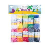 Gründl Amigurumi Crochet Set I, Cotton, Multi-Colour, 19.5 x 18 x 2.6 cm