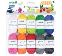 Gründl "Amigurumi Crochet Set I, Multi-Colour, 10 g, 10-Piece | Mini Balls for Crochet Small Figures, Crochet Set, 100% Cotton, Cotton Yarn