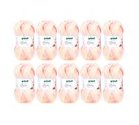 Gründl Baby colour, 10 balls à 50 g wool (washable crochet yarn made of 70% polyacryl & 30% polyamide, 100 g / 300 m, needle size: 3,5-4,5, 10 x 50 g), coralle multicolor