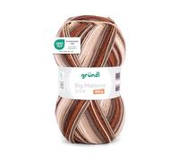 Gründl Big Mamma Print Wool XXL Wool for Knitting with Colour Gradient Soft and Skin-Friendly 100% Polyacrylic 1 Ball 400 g / 1040 m Needle Size 3.5-4.5 Copper Hazelnut Greige-Cream