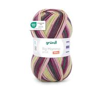 Gründl Big Mamma Print XXL Wool for Knitting with Colour Gradient Soft and Skin-Friendly 100% Polyacrylic 1 Ball 400 g / 1040 m Needle Size 3.5-4.5 Mauve Nude Lime Grey-Green
