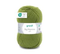 Gründl Big Mamma Wool Plain - XXL Wool for Knitting - Knitting Yarn - Soft and Skin Friendly - 100% Polyacrylic - 1 Ball 400 g / 1040 m - Needle Size 3.5-4.5 - Grass Green