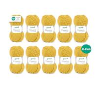 Gründl Hand Knitting Yarn Virgin Wool (Merino Superwash), 50% polyacrylic, Mustard, 30 x 32 x 8 cm