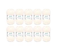 Grundl Hand Knitting Yarn Virgin Wool (Merino Superwash), 50% polyacrylic, Crema, 30 x 32 x 8 cm