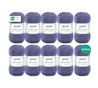 Gründl Hand Knitting Yarn, Cotton, Grey/Blue, 10 x 50g