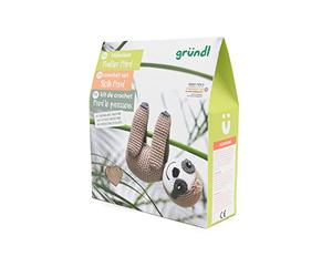 Gründl Crochet Set Sloth Fred 14 cm 6 Pieces Creative Set Crochet Sewing Sewing Kit Craft Set