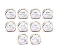 Gründl Eco Cotton Wool - Wool for Crochet - Wool for Knitting - Crochet Yarn - Soft and Skin Friendly - 100% Organic Cotton - 10 Balls 50 g / 105 m - Needle Size 3.5-4.5 - Pastel Natural