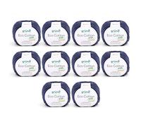 Gründl Eco Cotton Wool - Wool for Crochet - Wool for Knitting - Crochet Yarn - Soft and Skin Friendly - 100% Organic Cotton - 10 Balls 50 g / 105 m - Needle Size 3.5-4.5 - Jeans
