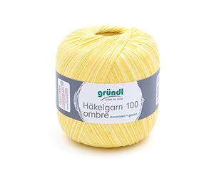 Gründl Filet Crochet Yarn Ombre Gradient Color - 100 gram balls Colour 01, Lemon