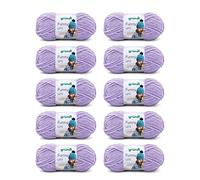 Gründl Funny Plain Wool - Soft Chenille Wool for Crocheting - Cuddly and Skin-Friendly - 100% Polyester - 10 Balls 100 g / 120 m - Needle Size 5-6, Lavender