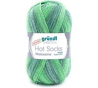 Gründl Hot Socks Malcesine (75% Virgin Wool (Super Wash) and 25% Polyamide, Made in Italy, 4-Ply Sock Yarn, 100 g / 420 m, Needle Size: 2.5 mm - 3 mm, 1 x 100 g), Grass Multicoloured
