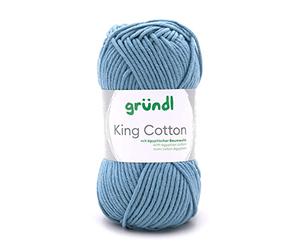 Gründl King Cotton 55% Polyacrylic & 45% Cotton 50g/78m Needle Size 6-7 1 x 50g Jeans