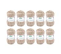 Grundl Hand Knitting Yarn, 55% Polyacrylic, 45% Egyptian Cotton, Sand, 28 x 31 x 7 cm