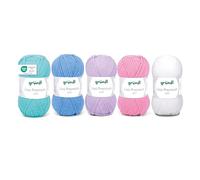Gründl Lisa Premium Plain Wool Knitting Yarn Crochet Yarn Soft and Skin-Friendly 100% Polyacrylic 50 g / 133 m Needle Size 3.5-4.5 Pastel