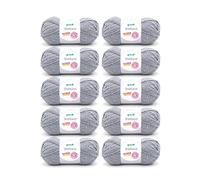 Gründl Shetland Wool Thick Wool for Crochet and Knitting Winter Wool Soft and Warm 80% Polyacrylic 20% Wool 10 Balls 100 g / 170 m Needle Size 7-8 Grey