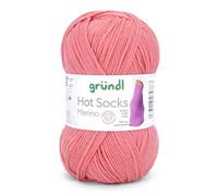 Gründl Sock Wool Hot Socks Merino Weight 50 g, Length 200 m, Needle Size 2.5-3, Washable, Ideal for Sweaters, Socks Colour 10