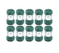 Gründl Lisa Premium Jeans 100% Polyester Knitting Crochet Wool 50g/133m Bottle Green Needle Size 3.5-4.5 10 50g Balls