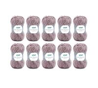 Gründl Wolle Lisa Premium Jeans, Yarn for Knitting with Colour Gradient, Knitting Yarn, Crochet Yarn, Soft and Skin-Friendly, 100% Polyacrylic, 10 Balls 50 g / 133 m, Needle Size 3.5-4.5, Grey Brown