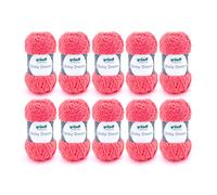 Gründl Wool Baby Dream (Cuddly Knitting & Crochet Yarn Made of 100% Polyester, 50 g/136 m, Needle Size: 5-6, 10 x 50 g), Raspberry