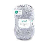 Gründl Wool Big Mamma Plain - XXL Wool for Knitting - Knitting Yarn - Soft and Skin Friendly - 100% Polyacrylic - 1 Ball 400 g / 1040 m - Needle Size 3.5-4.5 - Medium Grey