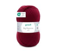 Gründl Wool Big Mamma Plain - XXL Wool for Knitting - Knitting Yarn - Soft and Skin Friendly - 100% Polyacrylic - 1 Ball 400 g / 1040 m - Needle Size 3.5-4.5 - Cherry
