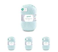 Gründl Wool Big Mamma Plain - XXL Wool for Knitting - Knitting Yarn - Soft and Skin Friendly - 100% Polyacrylic - 1 Ball 400 g / 1040 m - Needle Size 3.5-4.5 - Mint (Pack of 4)