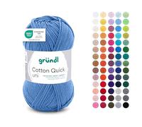 Gründl Wool Cotton Quick Plain Crochet Yarn 1 Ball 50 g Ocean